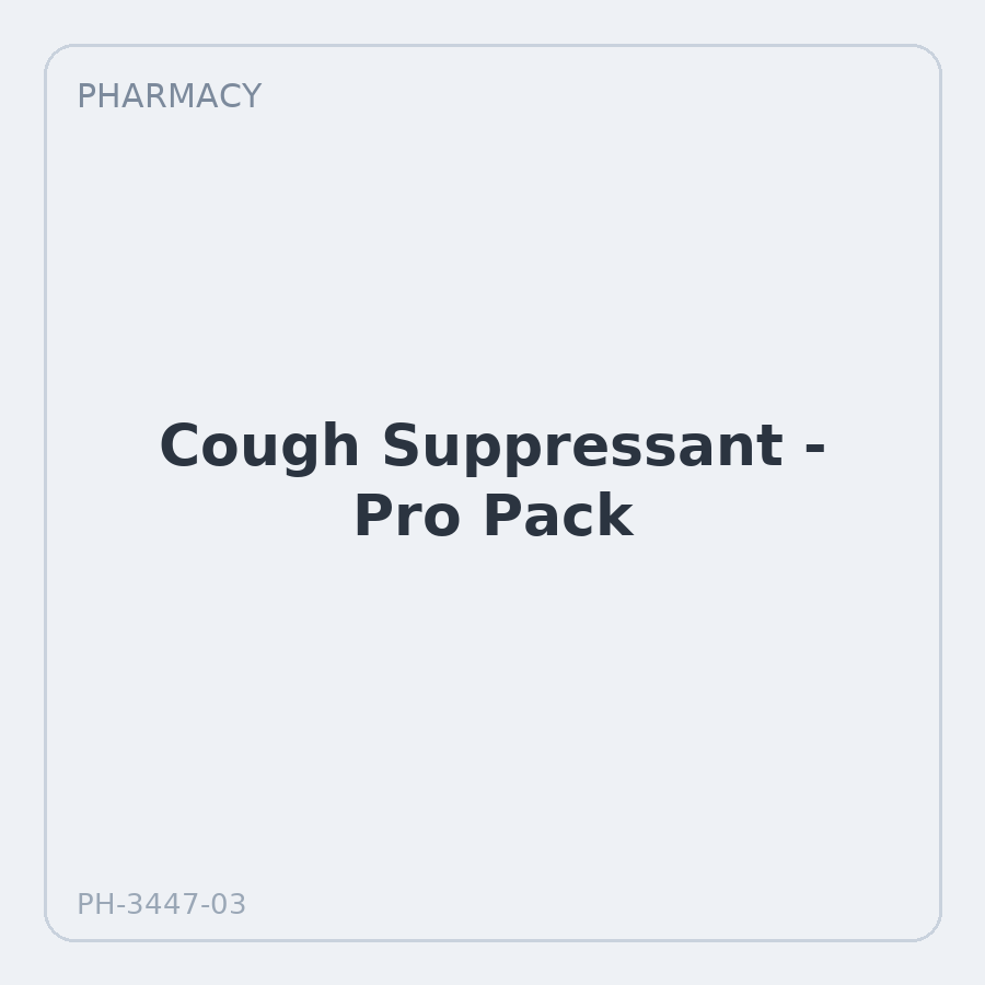 Cough Suppressant - Pro Pack