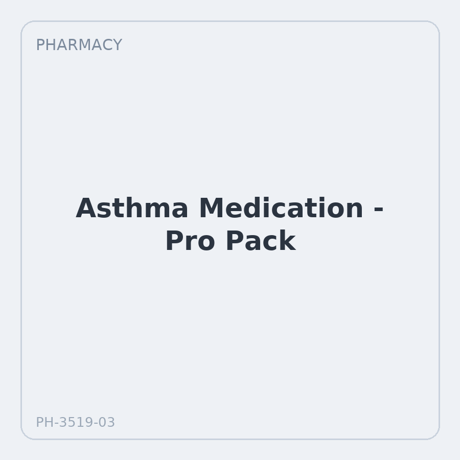 Asthma Medication - Pro Pack