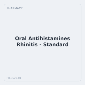 Oral Antihistamines Rhinitis - Standard
