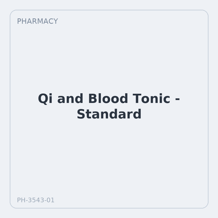 Qi and Blood Tonic - Standard