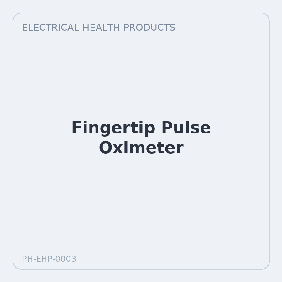 Fingertip Pulse Oximeter