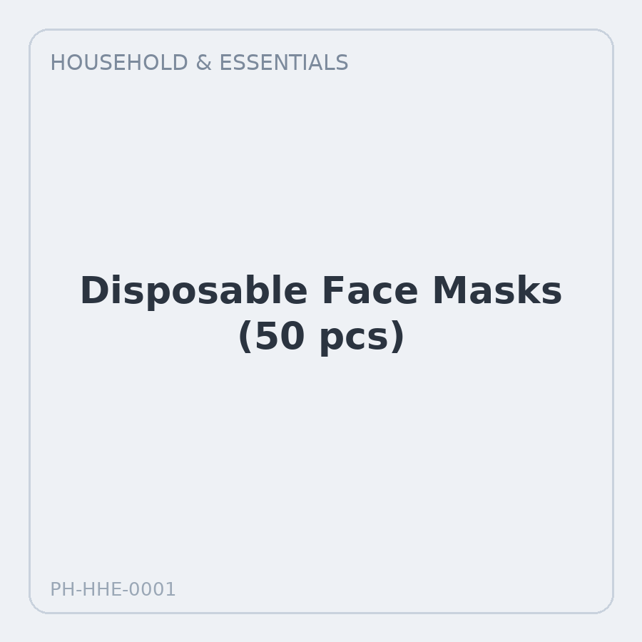 Disposable Face Masks (50 pcs)